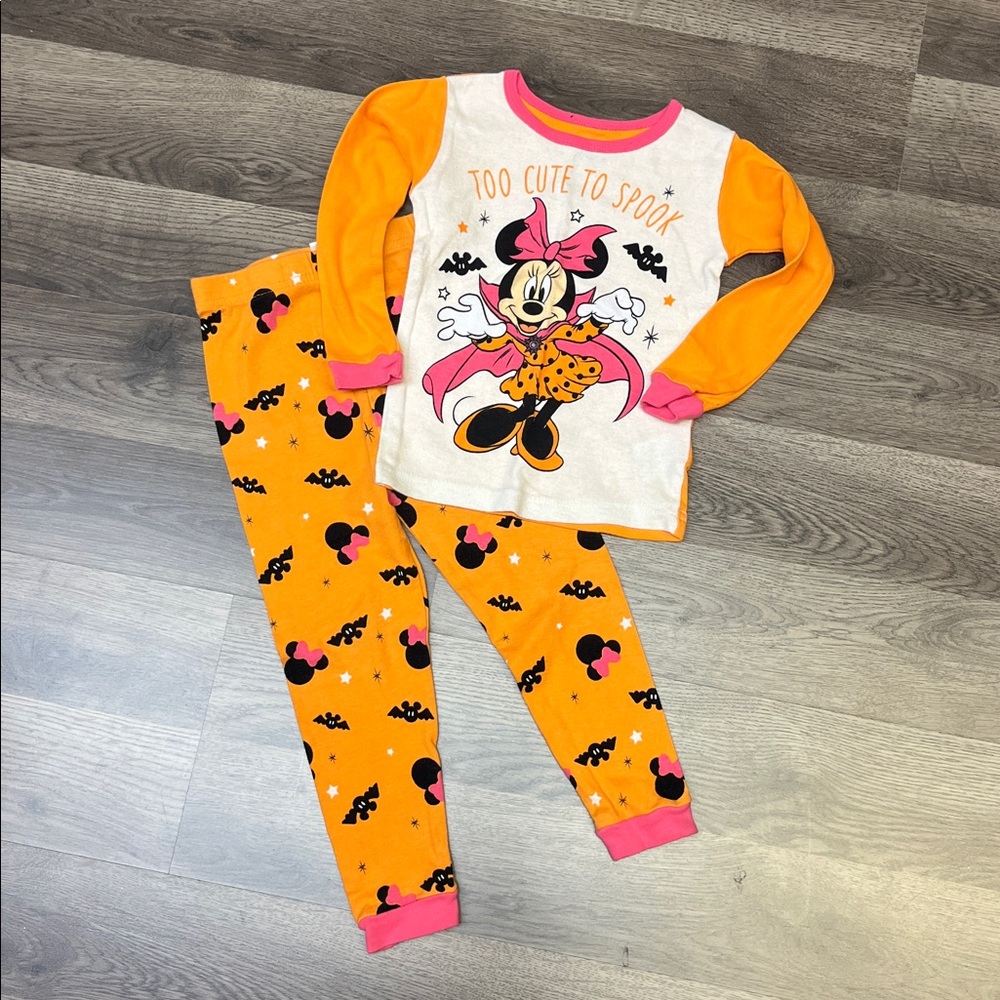 Disney Minnie Mouse Halloween Pajama 2 piece set size 4
